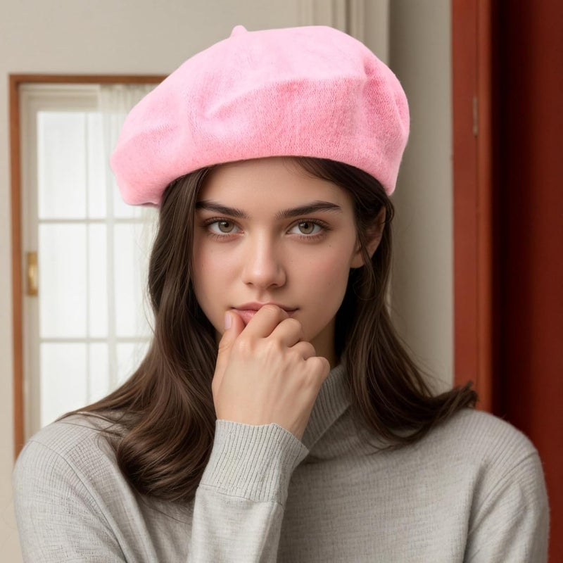 AURORAAEGIS French Beret Hats for Women - Classic Wool Beret Hats Soft Knit Winter Cloche for Daily Outfits - Image 2